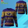 2025 Christmas Ravens Festive Reindeer Tree Ugly Sweater 1