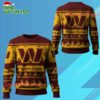 2025 Christmas Redskins Festive Reindeer Tree Ugly Sweater 1