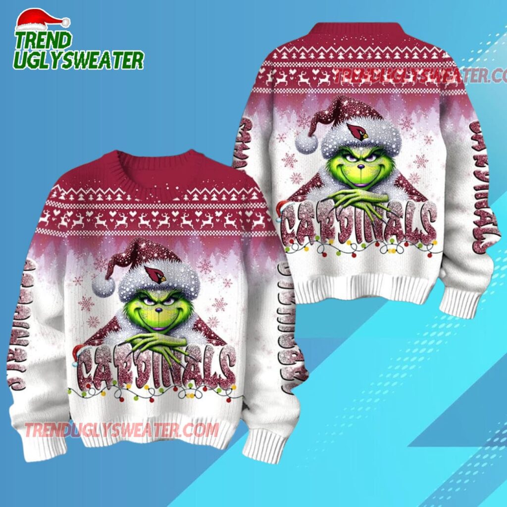 Arizona Cardinals Nfl X The Grinch 2025 Edition Ugly Christmas Sweater