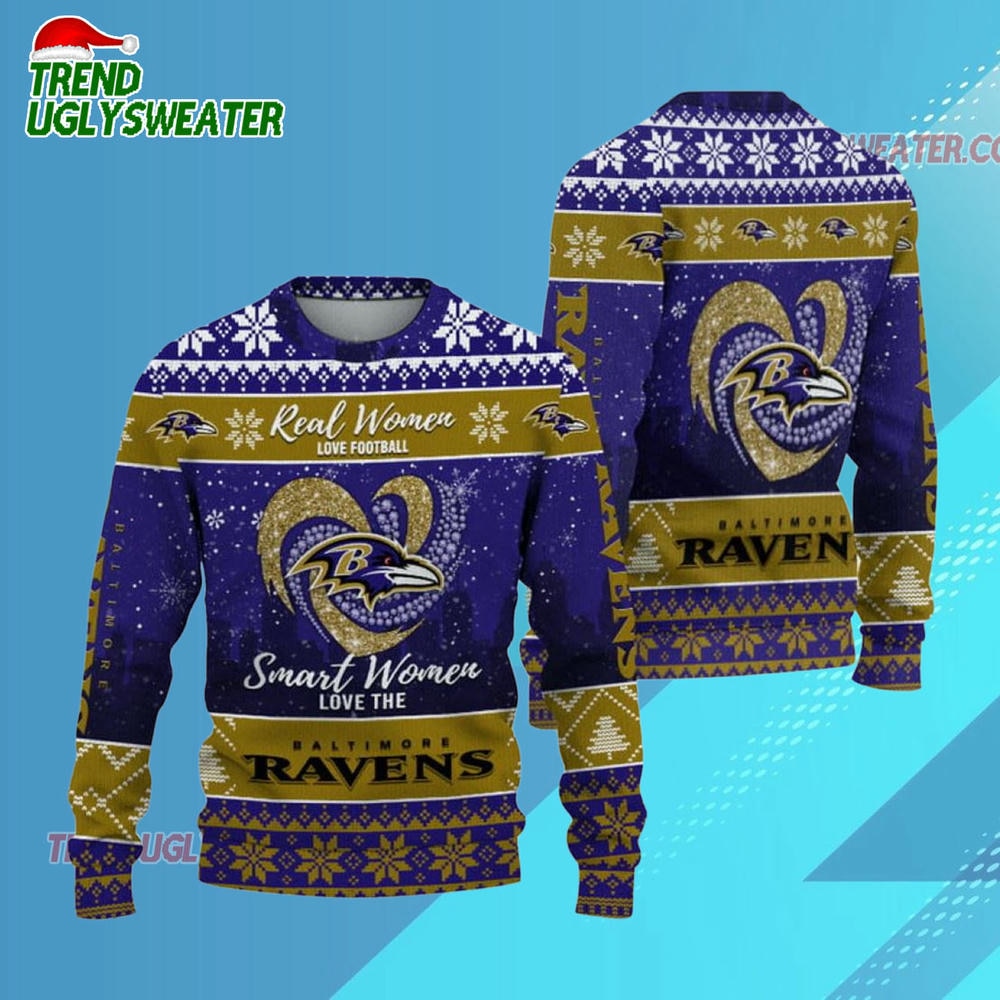 Baltimore Ravens Real Women Love Football Ugly Christmas Sweater