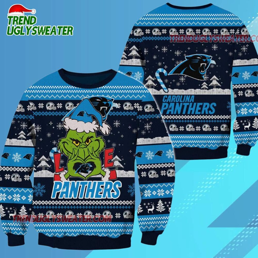 Carolina Panthers Nfl Grinch Football Limited Ugly Christmas Sweater
