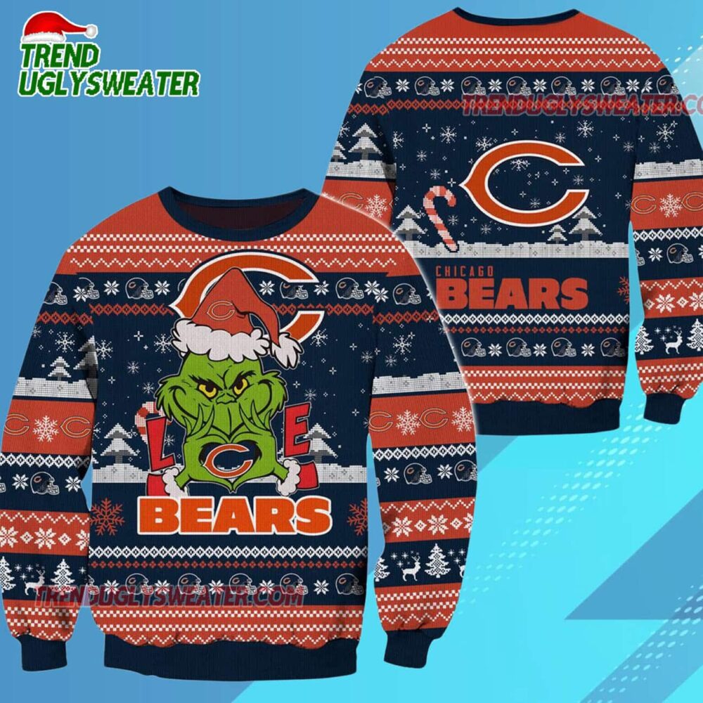 Chicago Bears Nfl Grinch Football Limited Ugly Christmas Sweater