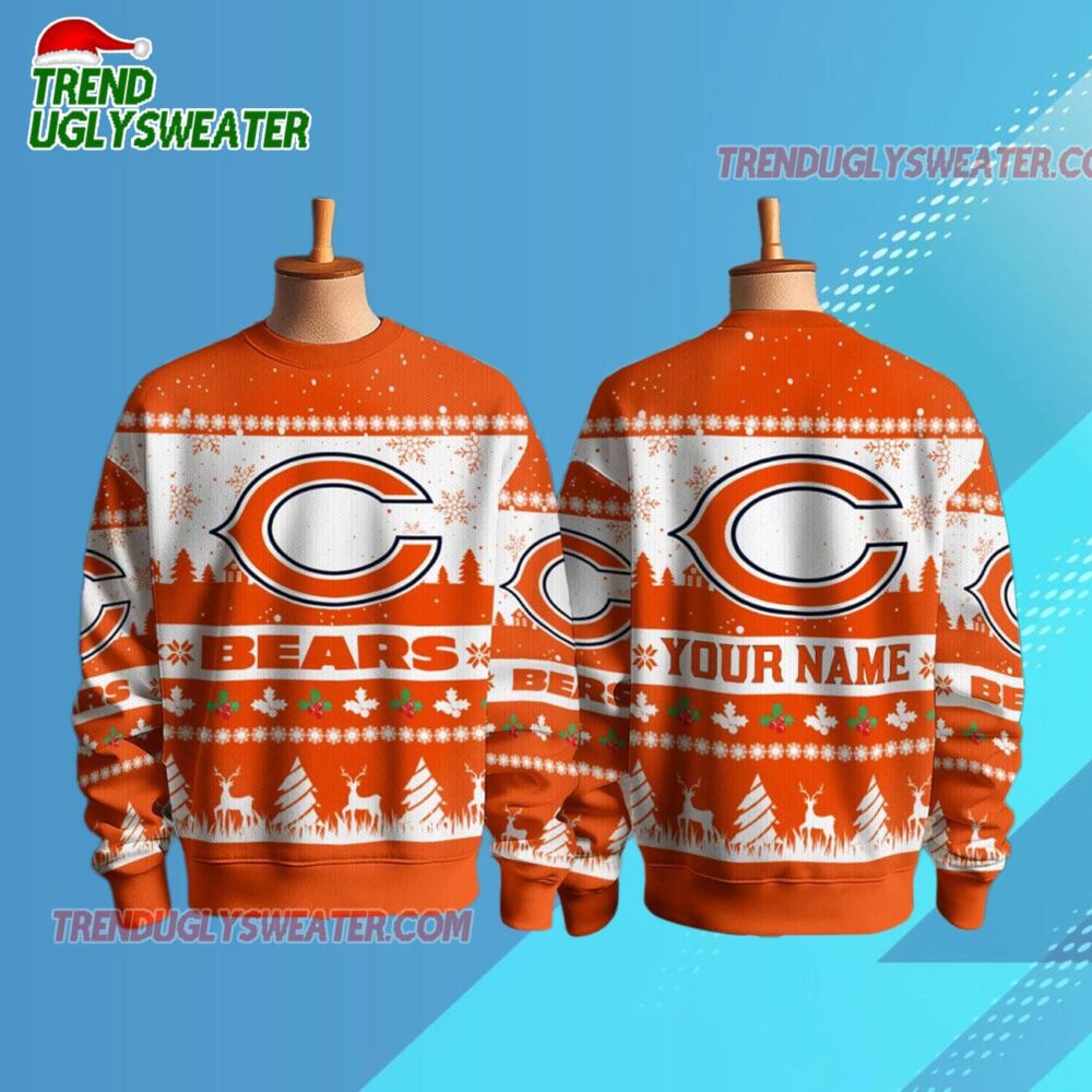 Chicago Bears Nfl Snow Ugly Christmas Sweater