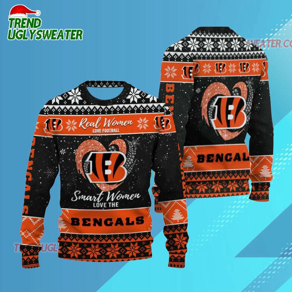 Cincinnati Bengals Real Women Love Football Ugly Christmas Sweater