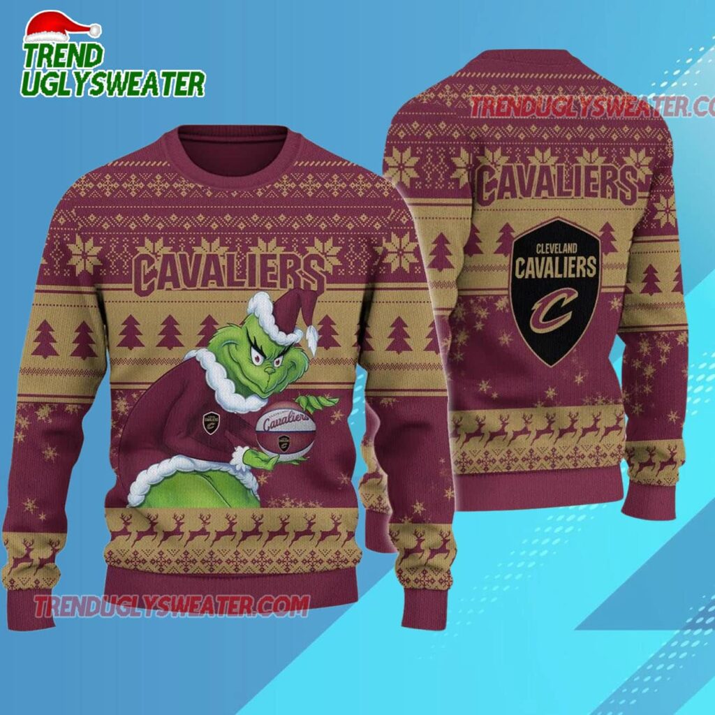Cleveland Cavaliers Grinch Stolen Ugly Christmas Sweater 1