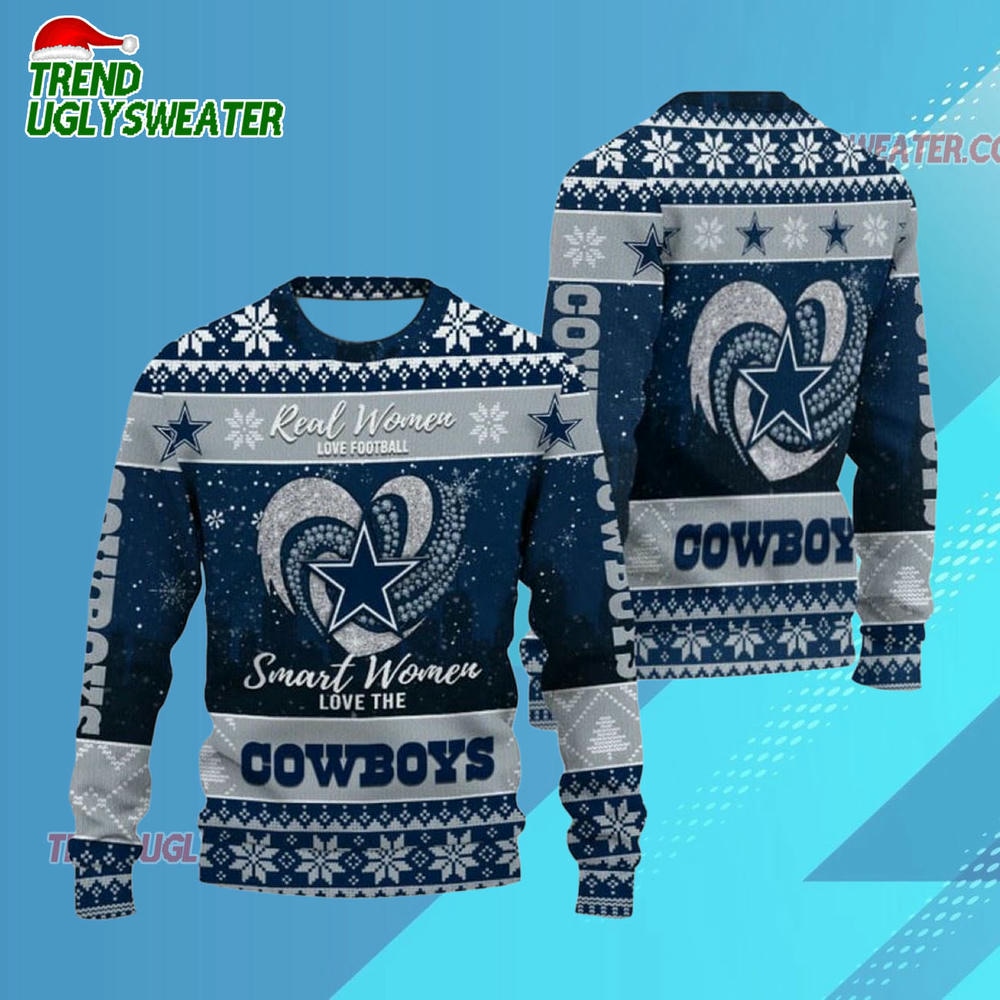 Dallas Cowboys Real Women Love Football Ugly Christmas Sweater
