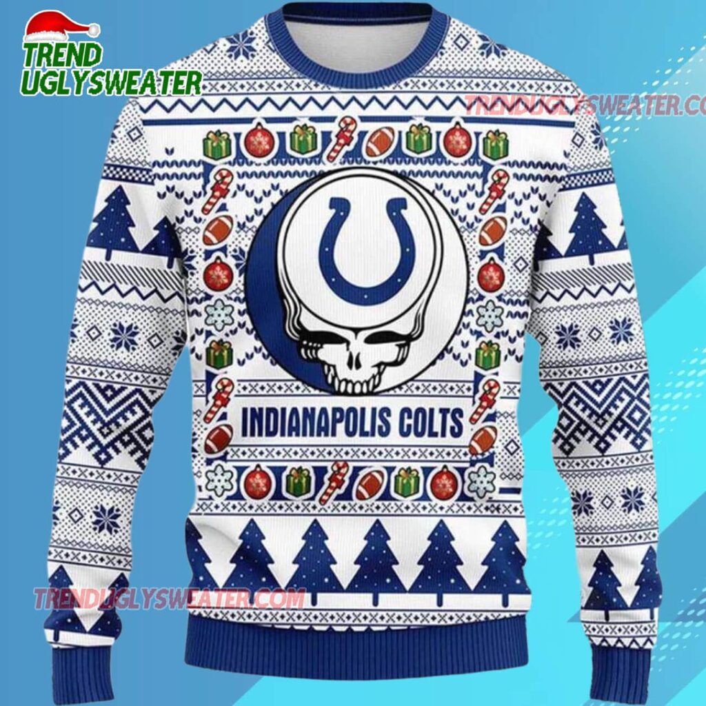 Grateful Dead X Nfl Indianapolis Colts Stealie Logo Ugly Christmas Sweater 2