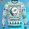 Grateful Dead X Nfl Miami Dolphins Stealie Logo Ugly Christmas Sweater 1