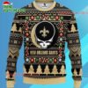 Grateful Dead X Nfl New Orleans Saints Stealie Logo Ugly Christmas Sweater 3 Grateful Dead X Nfl New Orleans Saints Stealie Logo Ugly Christmas Sweater 1