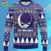 Grateful Dead X Nfl New York Giants Stealie Logo Ugly Christmas Sweater 3 Grateful Dead X Nfl New York Giants Stealie Logo Ugly Christmas Sweater 1