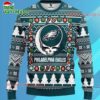 Grateful Dead X Nfl Philadelphia Eagles Stealie Logo Ugly Christmas Sweater 2 Grateful Dead X Nfl Philadelphia Eagles Stealie Logo Ugly Christmas Sweater 1