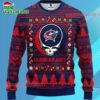 Grateful Dead X Nhl Columbus Blue Jackets Stealie Logo Ugly Christmas Sweater 1