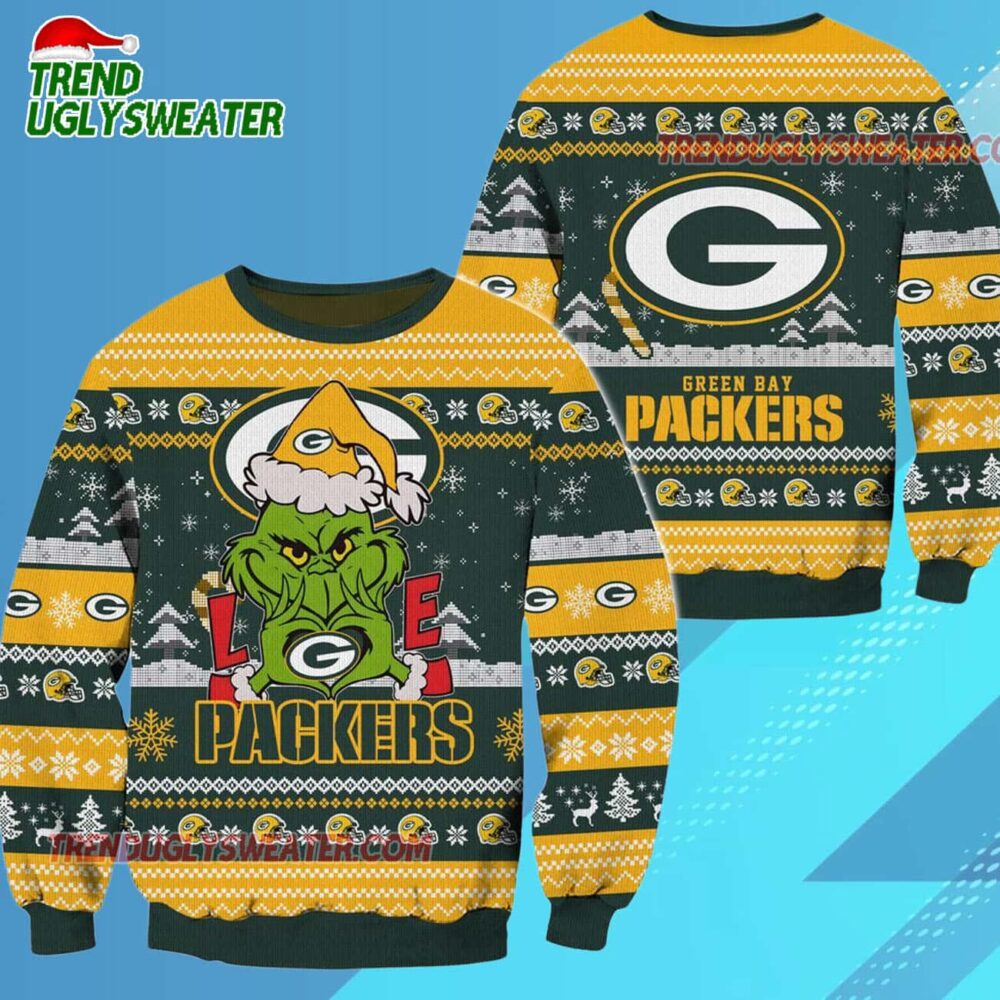 Green Bay Packers Nfl Grinch Football Limited Ugly Christmas Sweater