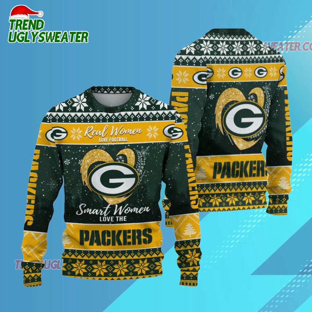 Green Bay Packers Real Women Love Football Ugly Christmas Sweater