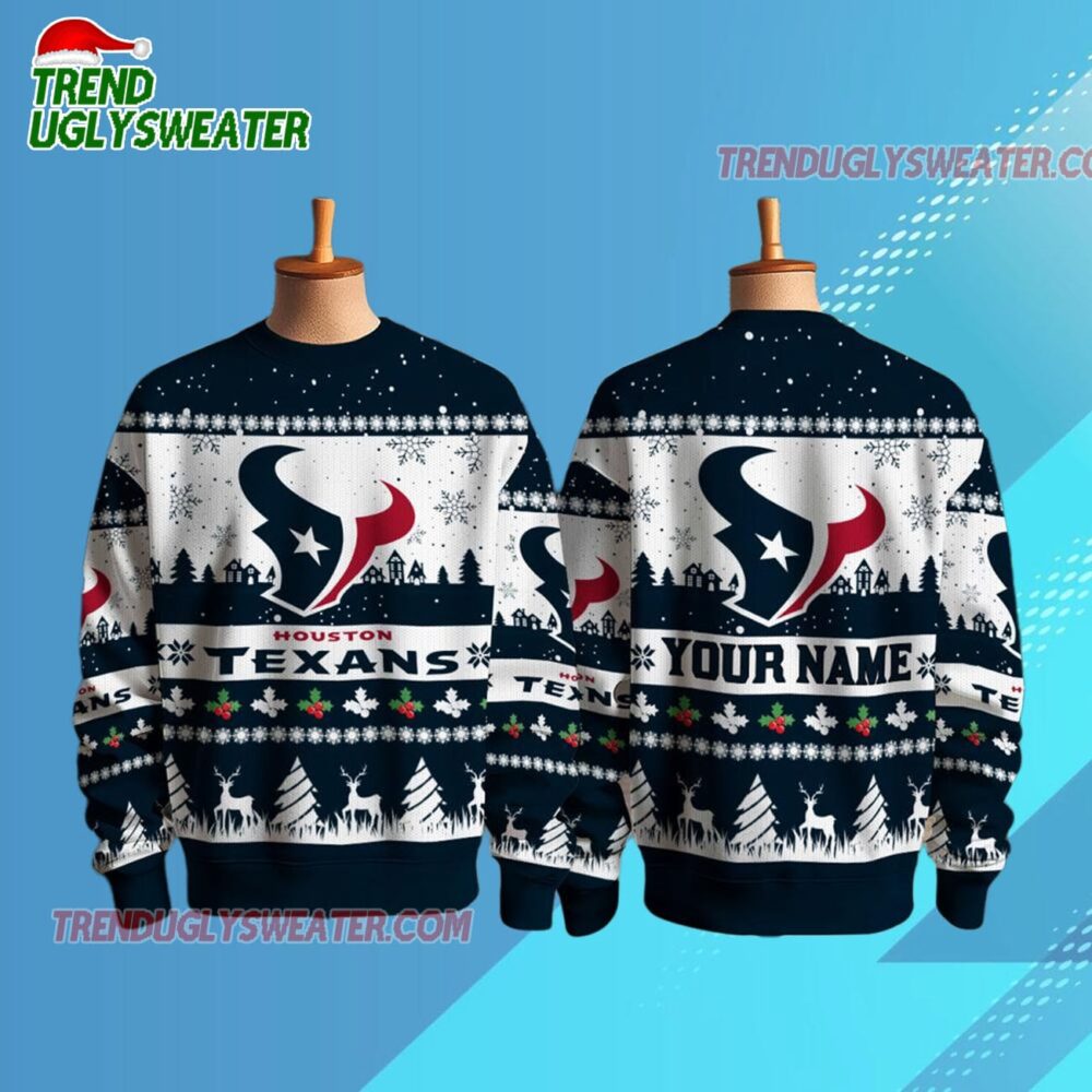 Houston Texans Nfl Snow Ugly Christmas Sweater