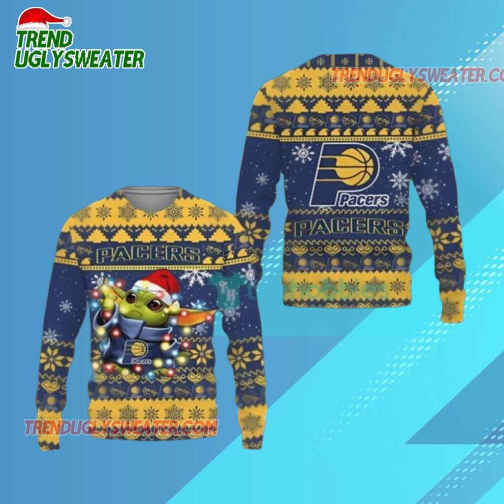 Indiana Pacers Festive Force Ugly Christmas Sweater 1