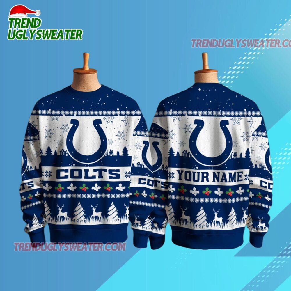 Indianapolis Colts Nfl Snow Ugly Christmas Sweater