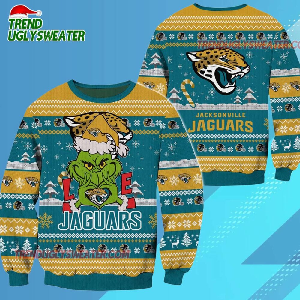 Jacksonville Jaguars Nfl Grinch Football Limited Ugly Christmas Sweater