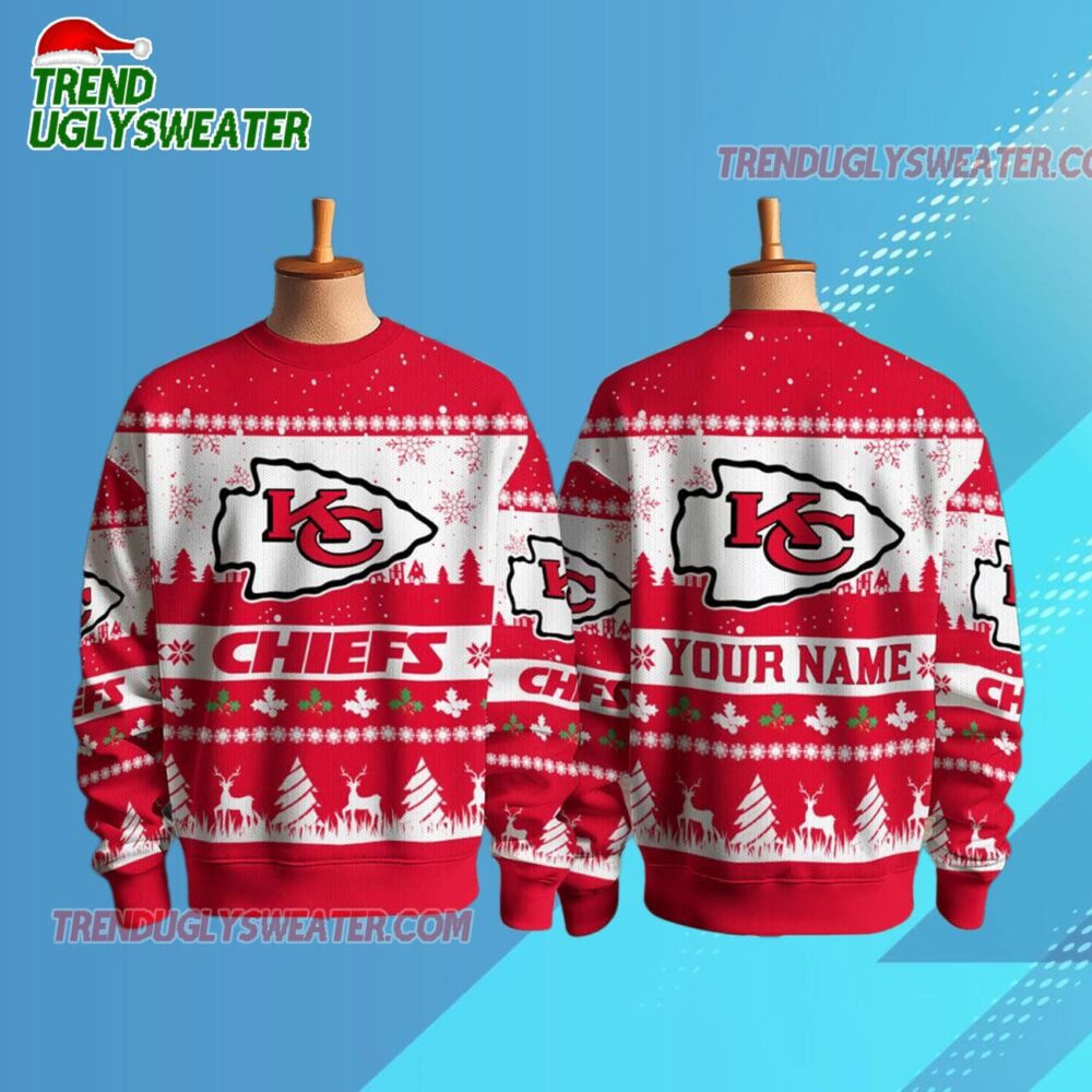 Kansas City Chiefs Nfl Snow Ugly Christmas Sweater