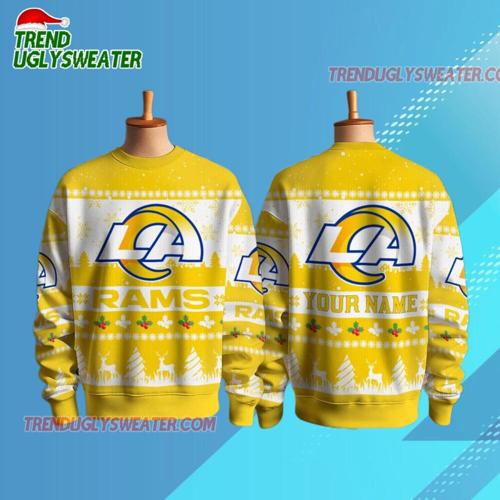 Los Angeles Rams Nfl Snow Ugly Christmas Sweater