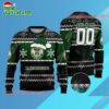 Personalized Milwaukee Bucks Snowy Antler Slam Ugly Christmas Sweater 2 Milwaukee Bucks Snowy Antler Slam Ugly Christmas Sweater 1