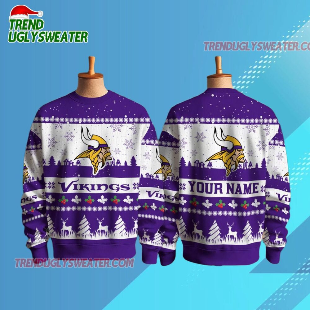 Minnesota Vikings Nfl Snow Ugly Christmas Sweater
