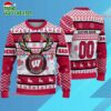 Ncaa Wisconsin Badgers Special Reindeer Light Ugly Christmas Sweater 1