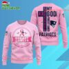 New England Patriots 2025 Nfl My God Is Stronger Than Breast Cancer Chritmas Sweater 2 New England Patriots 2025 Nfl My God Is Stronger Than Breast Cancer Chritmas Sweater