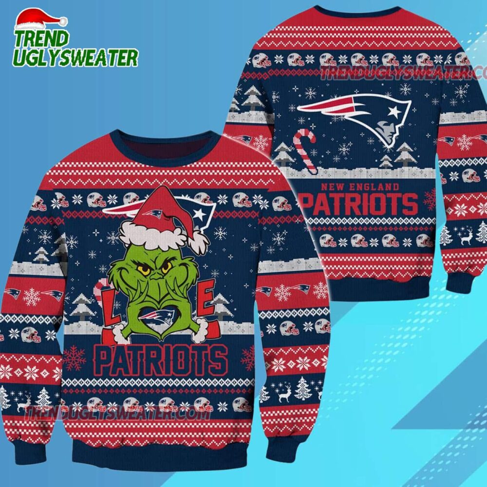 New England Patriots Nfl Grinch Football Limited Ugly Christmas Sweater