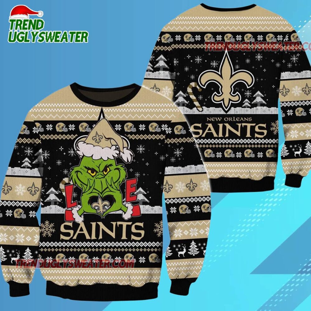 New Orleans Saints Nfl Grinch Football Limited Ugly Christmas Sweater