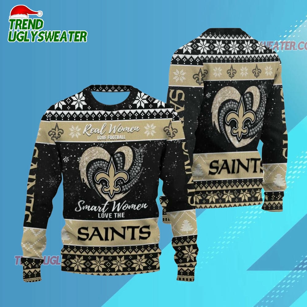 New Orleans Saints Real Women Love Football Ugly Christmas Sweater