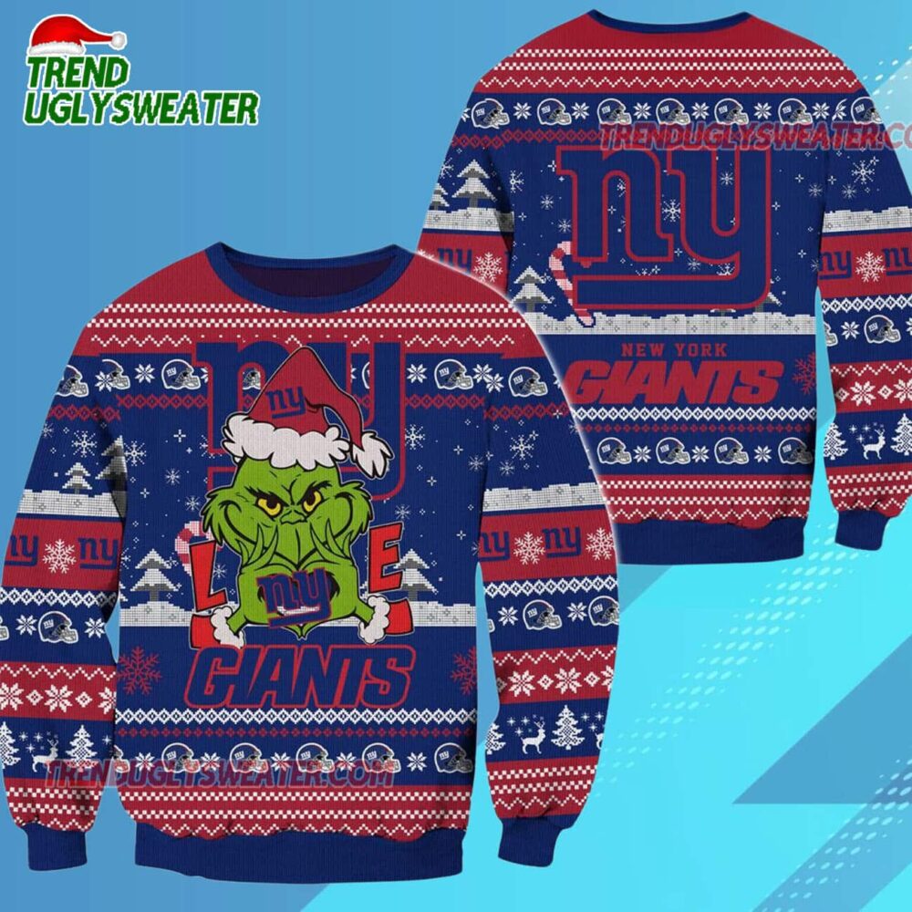 New York Giants Nfl Grinch Football Limited Ugly Christmas Sweater
