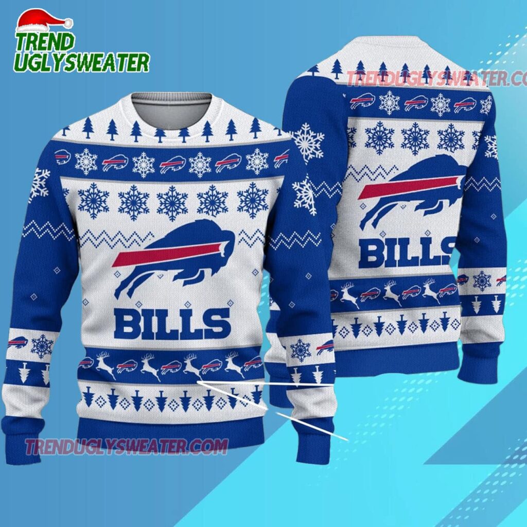 Nfl Buffalo Bills 2025 Reindeer Christmas Tree Ugly Xmas Sweater