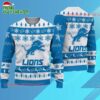 Nfl Detroit Lions 2025 Snowflake Reindeer New Design Ugly Xmas Sweater