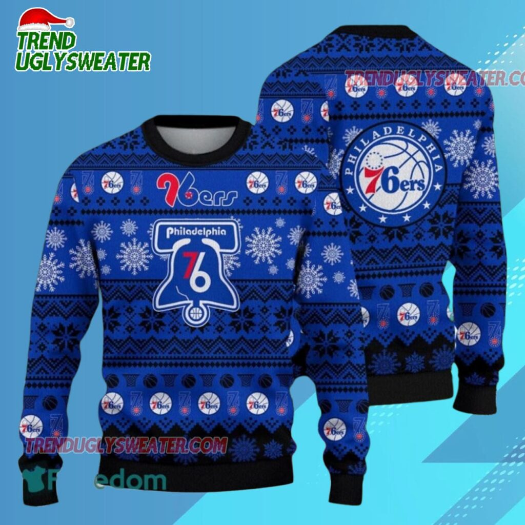 Philadelphia 76ers Winter Wonderland Ugly Christmas Sweater 1