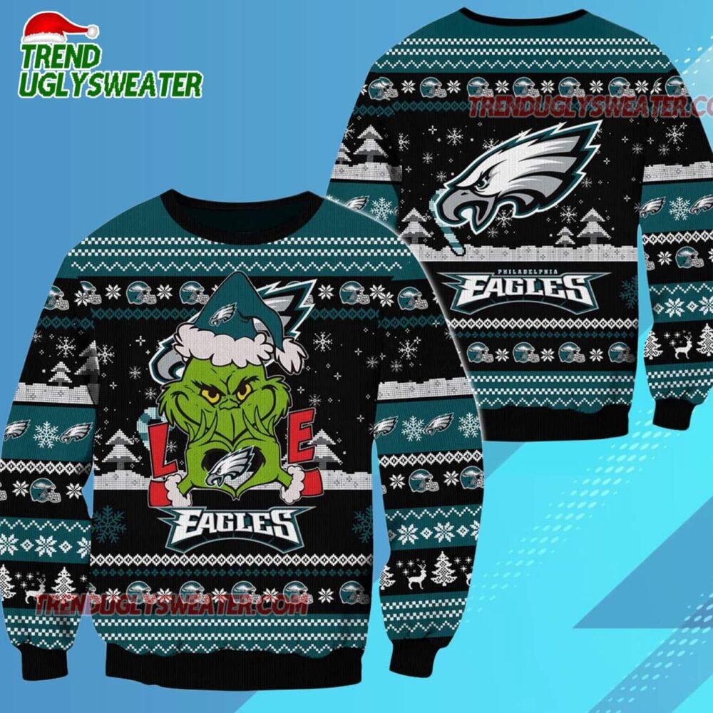 Philadelphia Eagles Nfl Grinch Football Limited Ugly Christmas Sweater