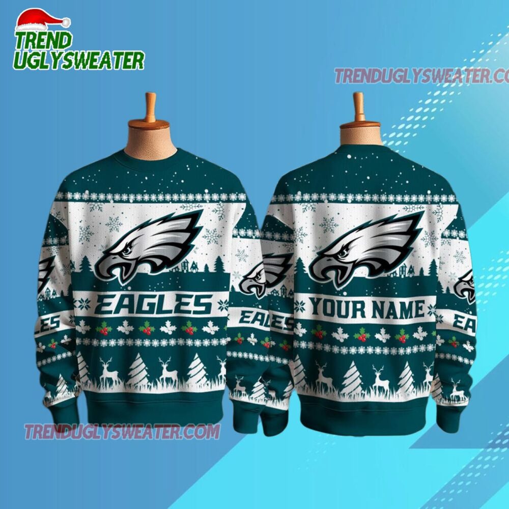 Philadelphia Eagles Nfl Snow Ugly Christmas Sweater