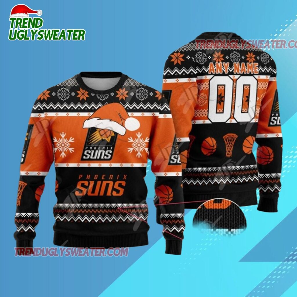 Phoenix Suns Christmas Game Day Ugly Christmas Sweater 1