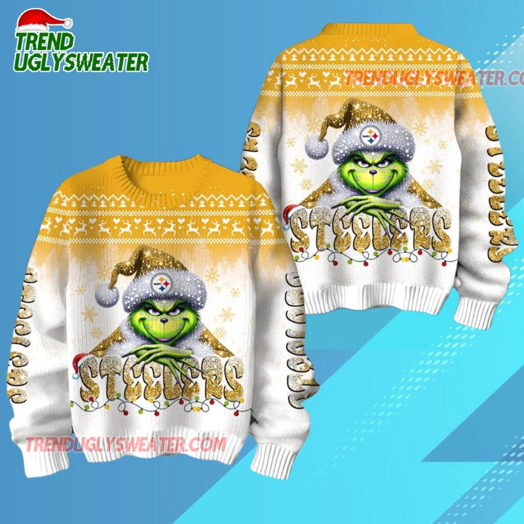 Pittsburgh Steelers Nfl X The Grinch 2025 Edition Ugly Christmas Sweater
