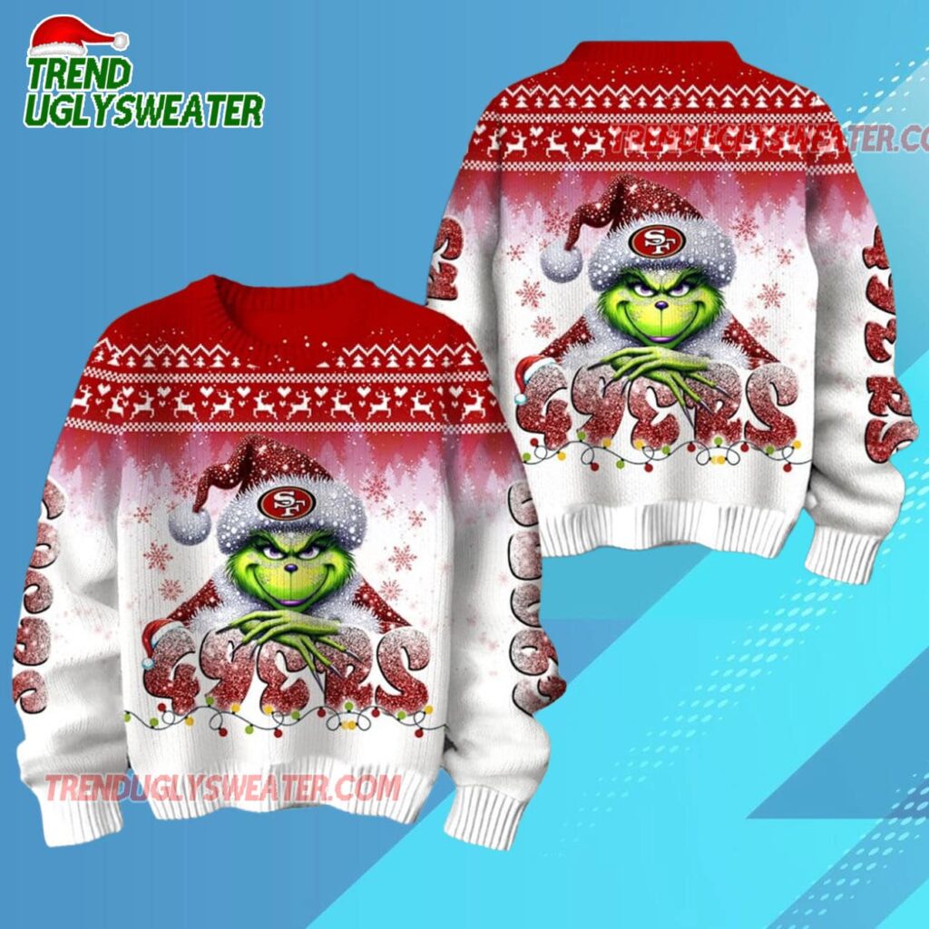 San Francisco 49ers Nfl X The Grinch 2025 Edition Ugly Christmas Sweater