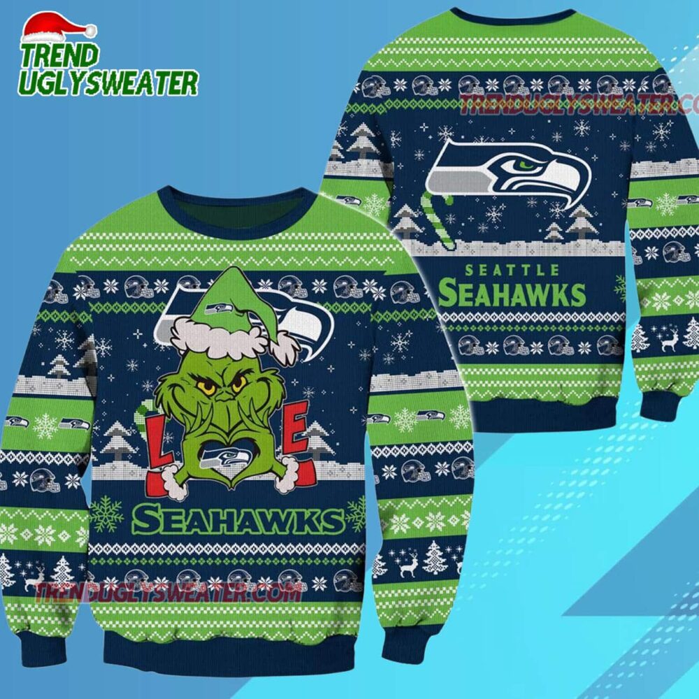 Seattle Seahawks Nfl Grinch Football Limited Ugly Christmas Sweater