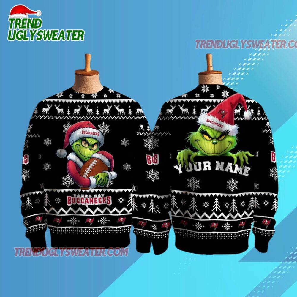 Tampa Bay Buccaneers 2025 Nfl Grinch Football Personalized Ugly Christmas Sweater