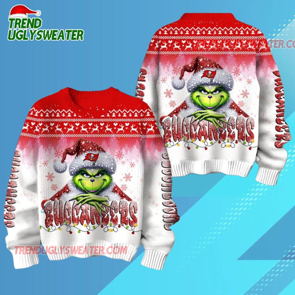 Tampa Bay Buccaneers Nfl X The Grinch 2025 Edition Ugly Christmas Sweater