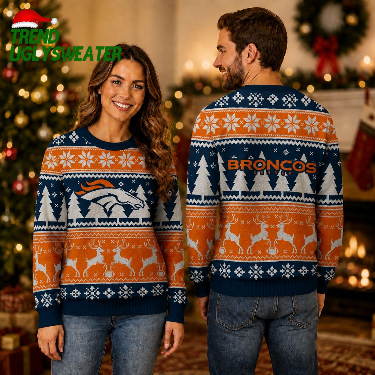 Christmas Broncos Reindeer Football Ugly Sweater 2 Christmas Broncos Reindeer Football Ugly Sweater 2