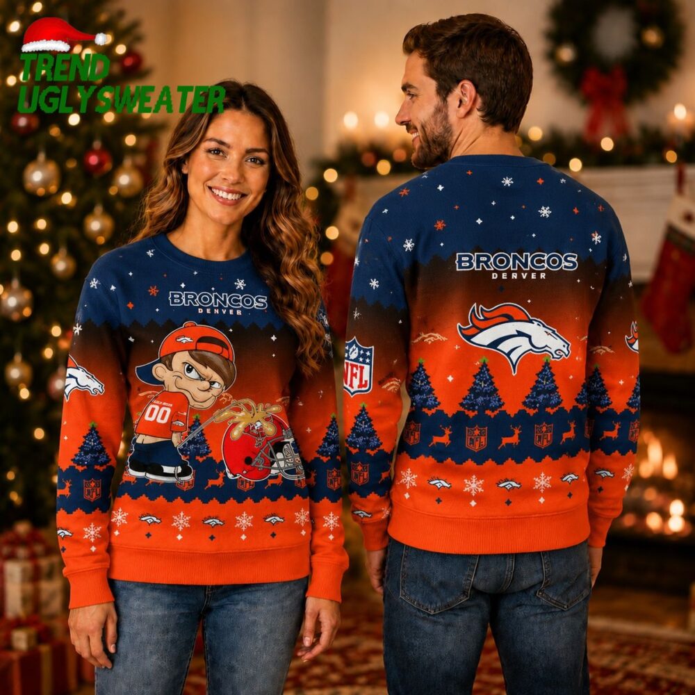 Denver Bronco Ugly Sweater Denver Broncos Light Up Sweater Denver Broncos Ugly Sweater Uniform