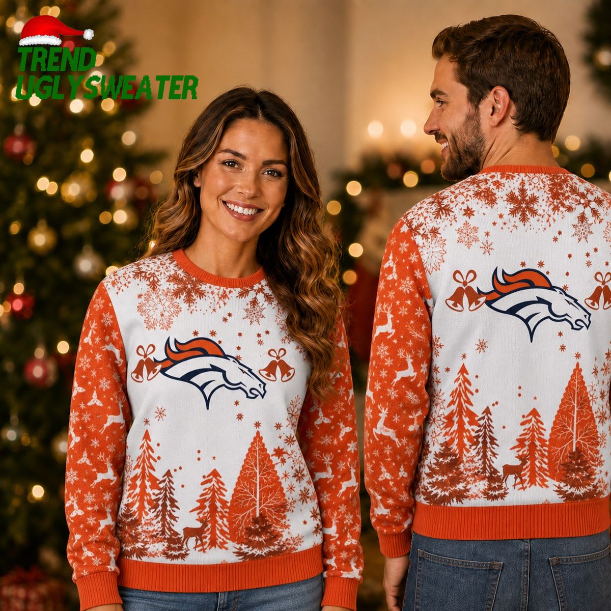 Denver Broncos Special Christmas Ugly Sweater Design Denver Broncos Special Christmas Ugly Sweater Design