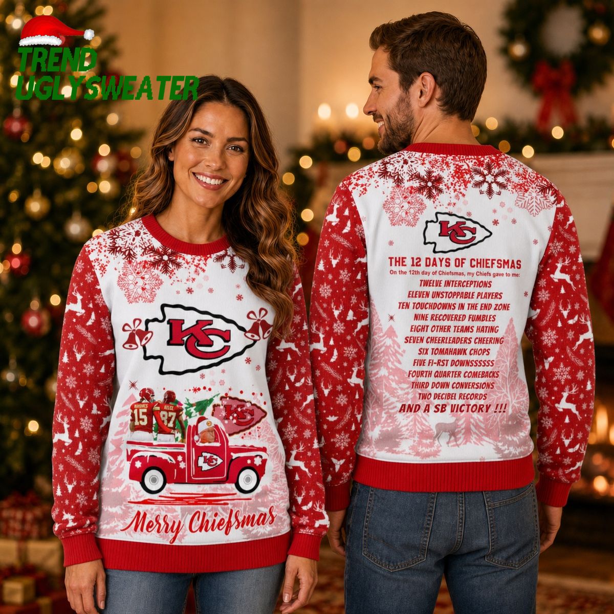Kansas City Chiefs 12 Days Of Chiefsmas Sweater Kansas City Chiefs 12 Days Of Chiefsmas Sweater