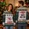 Kansas City Chiefs Fans Logo Snowflake Pattern Green Ugly Christmas Sweater 2 Kansas City Chiefs Fans Logo Snowflake Pattern Green Ugly Christmas Sweater