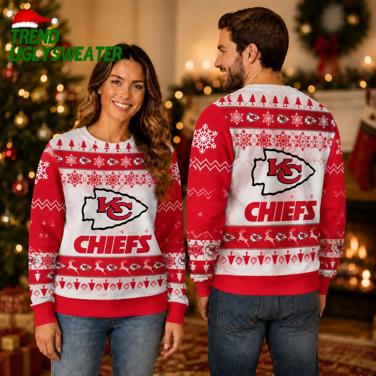 Kansas City Chiefs Frosty Cheer Ugly Christmas Sweater Kansas City Chiefs Frosty Cheer Ugly Christmas Sweater