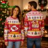 Kansas City Chiefs Gingerbread Gridiron Cheer Ugly Christmas Sweater 1 Kansas City Chiefs Gingerbread Gridiron Cheer Ugly Christmas Sweater